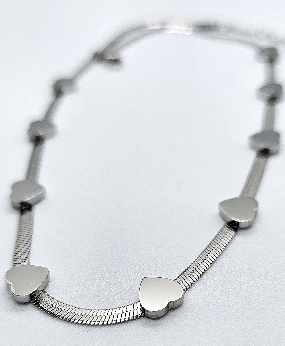 Silver Herringbone Necklace