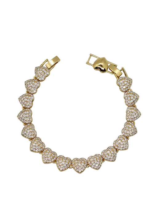 Iced Heart Bracelet