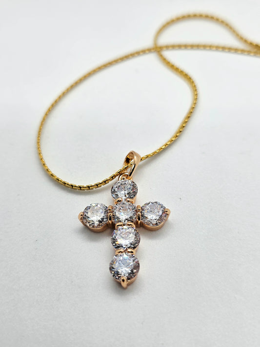 Radiant cross pendant necklace