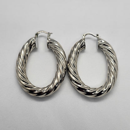 Infinite Silver hoops