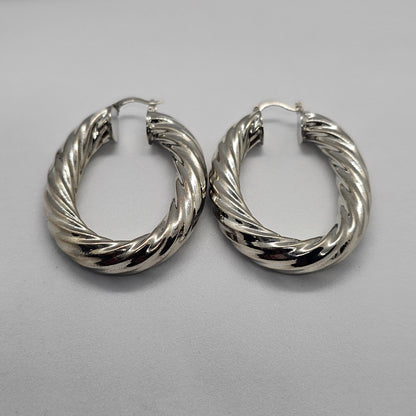 Infinite Silver hoops