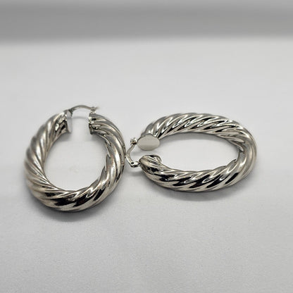 Infinite Silver hoops