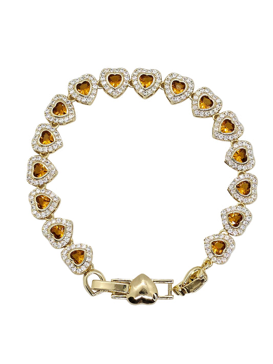Honey Heart Halo Bracelet