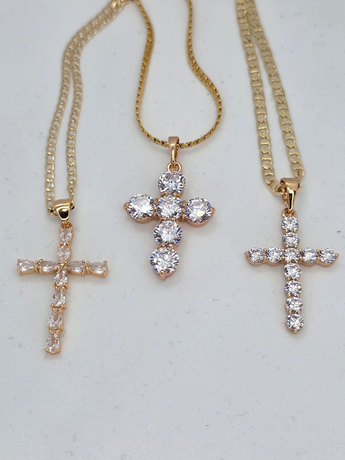 Radiant cross pendant necklace