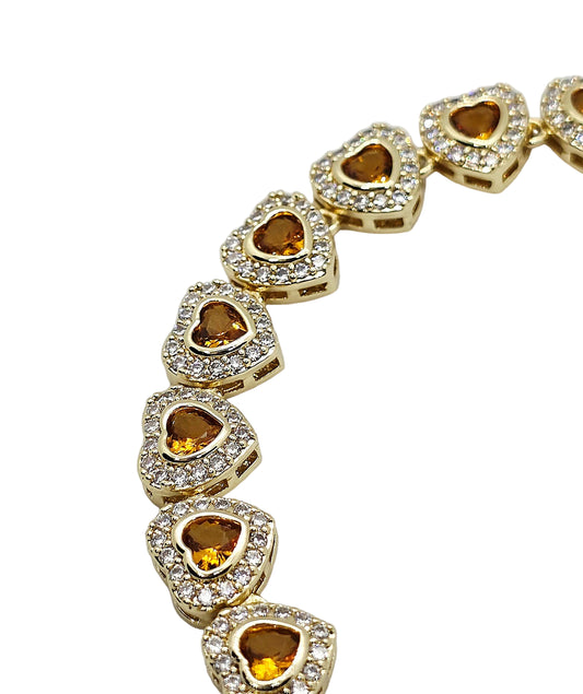 Honey Heart Halo Bracelet